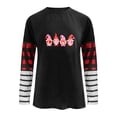 thumbnail image 5 of Womens Valentines Shirt Love Heart Graphic Tops Tricolor Stitching Long Sleeve Round Neck Loose Trendy Outfits, 5 of 5