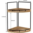 thumbnail image 3 of 2-Tier Bathroom Counter Organizer,Vanity Counter Corner Shelf, Skincare, Wood Countertop Bathroom Storage and Organization for Kitchen (Gold), 3 of 7