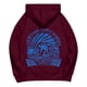 thumbnail image 4 of Sudadera con capucha rosa Gotyou Palm Puff para mujer gráfica unisex Vino XXL, 4 of 6