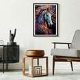 thumbnail image 4 of Colorful Hair Horse 5D Diamond Art DIY Paint with Full Drill Round Diamond Gems Painting by Number Kits for Adults Art Craft Home Wall Decor 11.8x15.8inch(1), 4 of 8