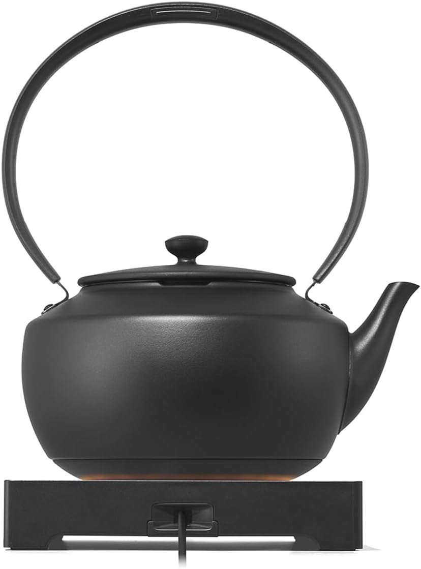 BALMUDA MoonKettle | Electric Kettle with Temp Control (122°F - 212°F) | HOLD & Keep Warm | 900ml (30 fl oz) | Soothing Ambient Light & Sound | Precision Pour Spout | Black