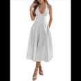 thumbnail image 1 of Vestido de Fiesta para Mujer, de Satén Bordado, con Corsé en Forma de A y Corte en A para Cóctel. L, 1 of 7