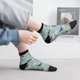 thumbnail image 2 of Fuzoiu Animal Dog Print Adult Socks, Crew Moisture-wicking Socks, Unisex Cushion Crew Socks,Casual Sports Ankle Socks, 2 of 7