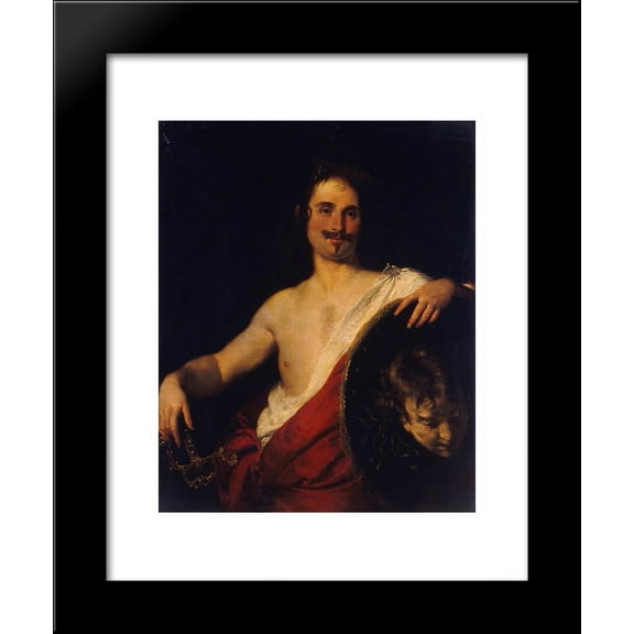 Portrait of Giovan Donato Correggio 20x24 Framed Art Print by Bernardo Strozzi