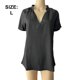 thumbnail image 2 of Women Shirts V Neck Short Sleeve Cotton Tops T-shirt Basic Tees, 2 of 4
