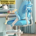 thumbnail image 4 of Zksm Ergonomic Kids Desk Chair Height Adjustable Kids Study Chair with Footrest, Self-Locking Casters, Swivel Type Pink Gaming Chair for Kids, 4 of 9