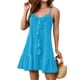 thumbnail image 3 of Vestido con Tirantes Finos para Mujer, Ideal para Vacaciones. Azul L, 3 of 8