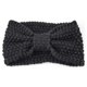 thumbnail image 2 of Sonducket Diademas de ganchillo cálidas, cómodas, anchas, a prueba de viento, calentador de orejas, diademas, regalos del Día de San Valentín Accesorio para el cabello Negro, 2 of 6