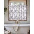 thumbnail image 4 of Purple Grey Botanical Living Room Curtains 2 Panel, Spring Floral Summer Farmhouse Cafe Window Treatment, Farmhouse Bedroom Bathroom Kitchen Curtains Drapes 104"x54", 4 of 6