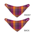 thumbnail image 3 of Honeii Purple Yellow Buffalo Plaid Print Pet Scarf Dog Bandanas for Dogs Triangle Dog Scarfs,Bandana Pet Cute Scarf Bibs for Small Medium Dogs and Cat-Large, 3 of 5