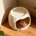 thumbnail image 6 of Ceramic Hideout House Hamster Feeding Bowl Long Lasting Material for Rats Chinchilla Small Animals, 6 of 9