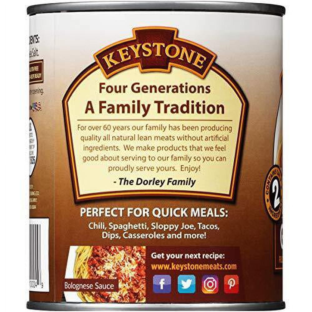 (12 Cans Pack) Keystone All Natural Ground Beef 28 oz Can Emergency Survival Food For Camping Hiking and Backpacking ✅