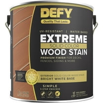 DEFY Wood Stain Extreme White Solid Stain - Durable Matte Finish - 1 Gal