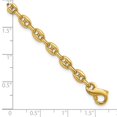 thumbnail image 5 of Diamond2Deal 14K Yellow Gold Polished Solid 5.0mm Anchor Chain Bracelet for Women 8", 5 of 6