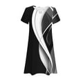 thumbnail image 5 of Weiqiqre Dresses for Women Casual A-Line Dresses with Pockets Summer Floral Tshirt Dress Short Sleeve Mini Dress Flowy Sundresses, 5 of 5