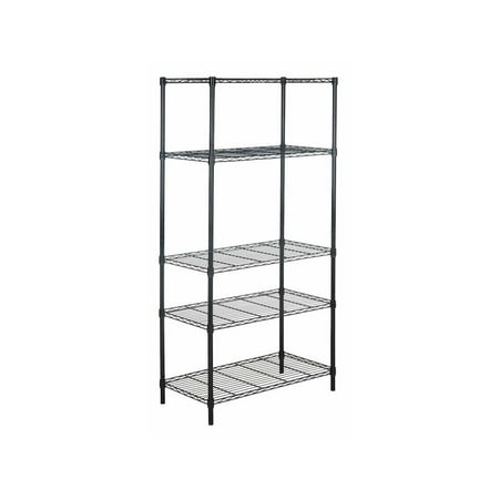 Safavieh ALPHA 5 TIER CHROME WIRE SHELVING (35 in W x 18 in D x 71 in H), HAC2003A