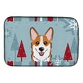 thumbnail image 1 of Carolines Treasures BB1750DDM Hiver Vacances Rouge Corgi Plat Tapis de Séchage, 1 of 1
