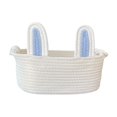 thumbnail image 3 of Voxware Easter Basket Bunny Bag Rabbit Ears Tote Candy Gift Portable Storage Handmade Cloth Rope Reusable Suitable for Children Gift Giving Easter Parties Hom blue and white, 3 of 8