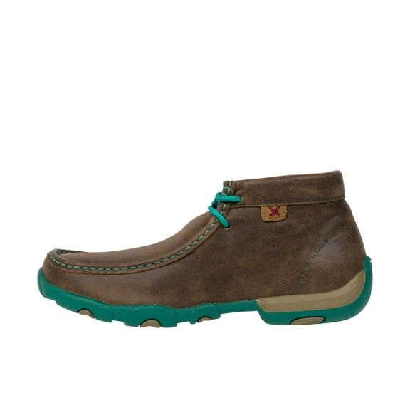 Women's Twisted X WDM0020 Driving Moc Bomber/Turquoise Leather 10 W