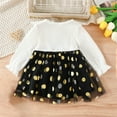 thumbnail image 5 of Wavsuf Toddler Girls Dresses Ruffled Nets Bow Tulle Long Sleeve White Princess Dress Size 9M, 5 of 6