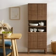 thumbnail image 4 of Render Tall Bathroom Storage Cabinet in Walnut, 4 of 9
