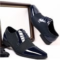 thumbnail image 3 of Zapatos de cuero para hombre, de negocios, informales, de primavera y otoño, transpirables, resistentes al desgaste, 3 of 5