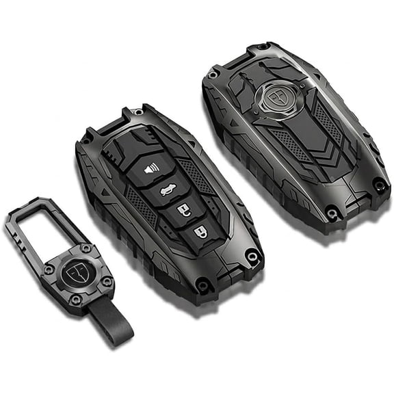 Key Fob Cover Compatible with Toyota Tundra Tacoma Sequoia Corolla Cross Venza Camry 4Runner 2022-2026 4 Button Keychain Case Holder Protector,1