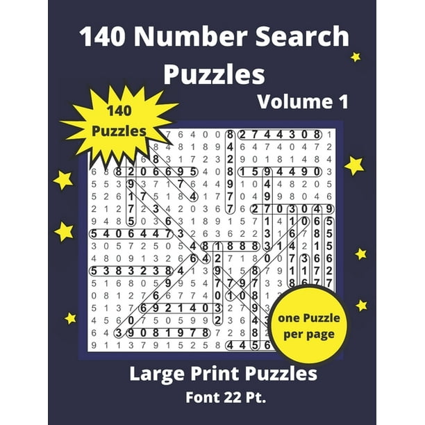 140 number search puzzles number find puzzles for adults and seniors volume 1 large print paperback walmart com