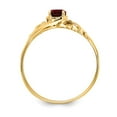 thumbnail image 2 of Solid 14k Yellow Gold 6x4mm Oval Garnet January Red Gemstone Diamond Engagement Ring Size 8 (.014 cttw.), 2 of 6