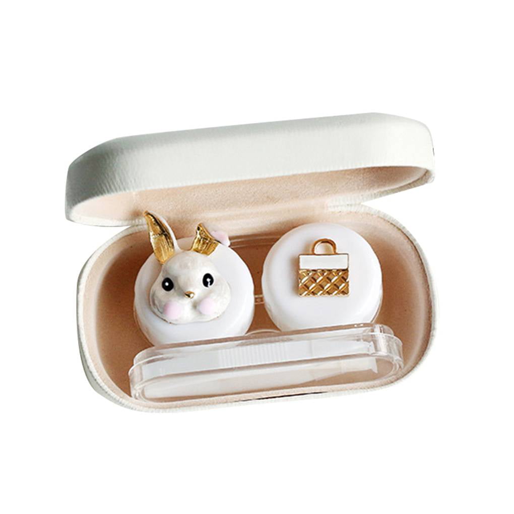 Cartoon Animal Contact Lens Case Plastic Hard Contact Lenses Box Cute Eyeglass Case Lens Container Christmas Gift