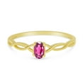 thumbnail image 6 of 10k Yellow Gold Oval Pink Topaz Ring, 6 of 6