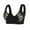 Black, variant on Women’s Front Close Bra Extra Back Support Wireless Bra Plus-Size Full Coverage Smoothing Bra for Old Women with Wide Adjustable Straps
