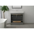 thumbnail image 6 of Design Element Milano 36" Solid Birch Hardwood Single Vanity in Grey, 6 of 13