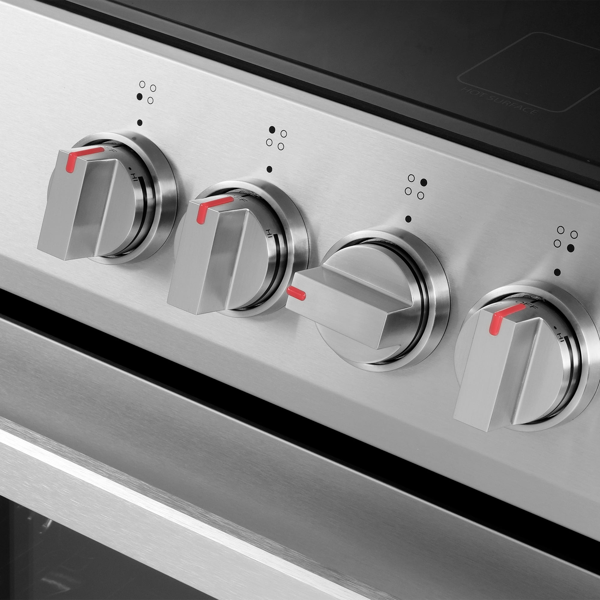 Cosmo 30 in. Stellar Collection 4.9 cu. ft. Electric Range with 4 Burner Glass Cooktop and Convection Oven in Stainless Steel
