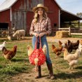 thumbnail image 5 of Waterproof Poultry Carrier Bag With Leg Hole, Floral Printed Breathable Chicken Sling Tote, Comfortable Farm Transport Handbag For Hens Small Geese Vet Visits Farm Travel, 5 of 8