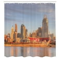 thumbnail image 3 of Ambesonne Cincinnati Shower Curtain, Buildings near Stadium, 69"Wx70"L, Multicolor, 3 of 5