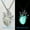 2 Green Light, variant on Zinc Alloy Luminous Heart Pendant Necklace
