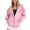 j198-Pink, variant on Womens Casual Long Sleeve Zip Up Hoodie Cancer Awareness Month Print Hooded Sweatshirt Fall Jacket With Pockets