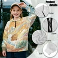 thumbnail image 7 of Xoenoiee Capybara Rainbow Cloud Print Girls Sweatshirts Half Zip Pullover Fleece Quarter Zipper Hoodies 2025 Fall Sportswear Fashion Outfits Clothes, Size 7-8 Years, 7 of 7