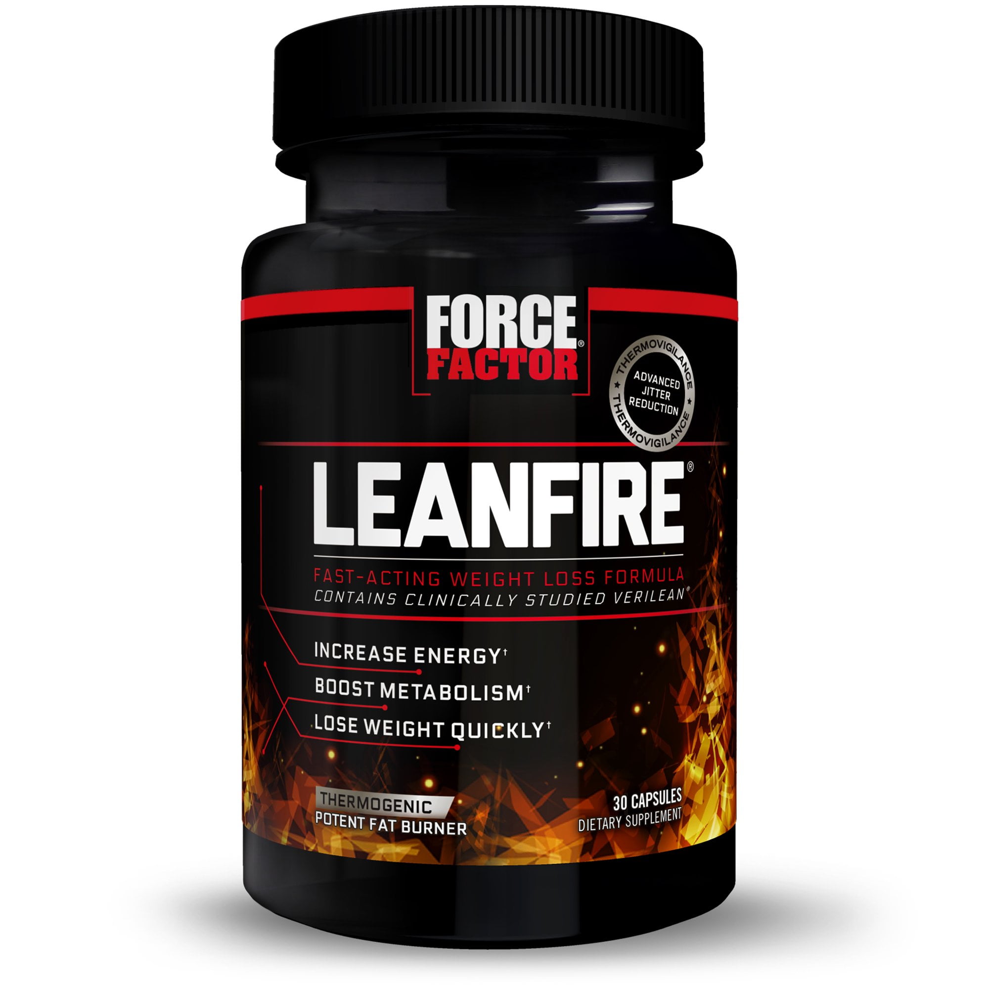 Force Factor LEANFIRE THERMOGENIC Pre Workout and Fat Burner Increase