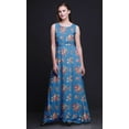 thumbnail image 3 of Bimba Robe Longue Sans Manches pour Femmes à Imprimé Floral Style Chic Maxi-Robe-Xx-Grand, 3 of 5