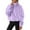 Purple, variant on Lenpel Women Fleece Sweatshirts Pullover Half Zip Long Sleeve Casual Fuzzy Warm Jackets Winter Outerwear with Pocket