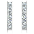 thumbnail image 2 of 2 Carat (ctw) Inside Out Diamond Hoop Earrings in 14K White Gold - IGI Certified (I1-I2 Clarity), 2 of 3