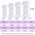 thumbnail image 3 of Yoyauz Knee High Enough Socks For Girls Bow Stockings For Babies And Toddlers Cotton Ruffles Uniform Leggings, 3 of 7