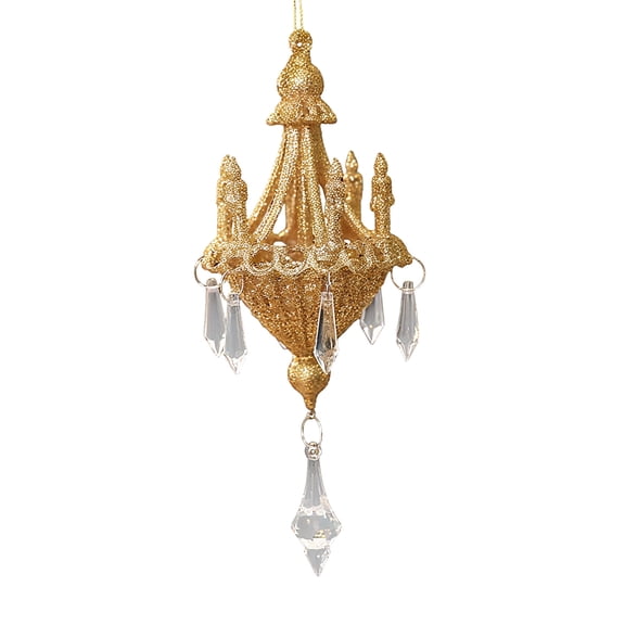 Shimmering Sequins Acrylic Crystal Chandelier Ornament Shatterproof Christmas Tree Decoration For Tree Mantels Window