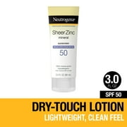 Neutrogena Sheer Zinc Dry-Touch Sunscreen Lotion with SPF 50, 3 fl. oz