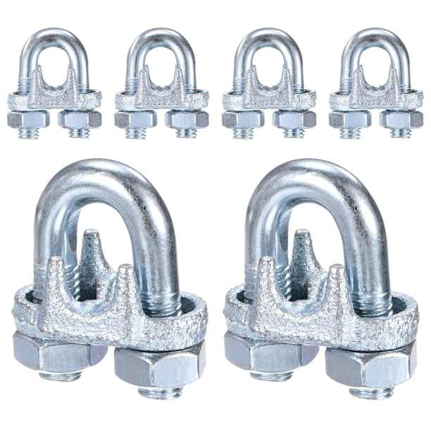 Uxcell 6-Pack Abrazaderas de Cable, Clip de Cable de Acero al Carbono M10, Sujetador de Silla de Perno en U