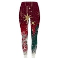 thumbnail image 4 of QATAINLAV Womens Christmas Leggings Soft Stretch High Waisted Yoga Pants Festive Graphic Print Tummy Control Tights, 4 of 5