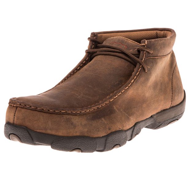 Twisted X Boots Mens Steel Toe Met Guard Driving Mocs 8.5 Peanut