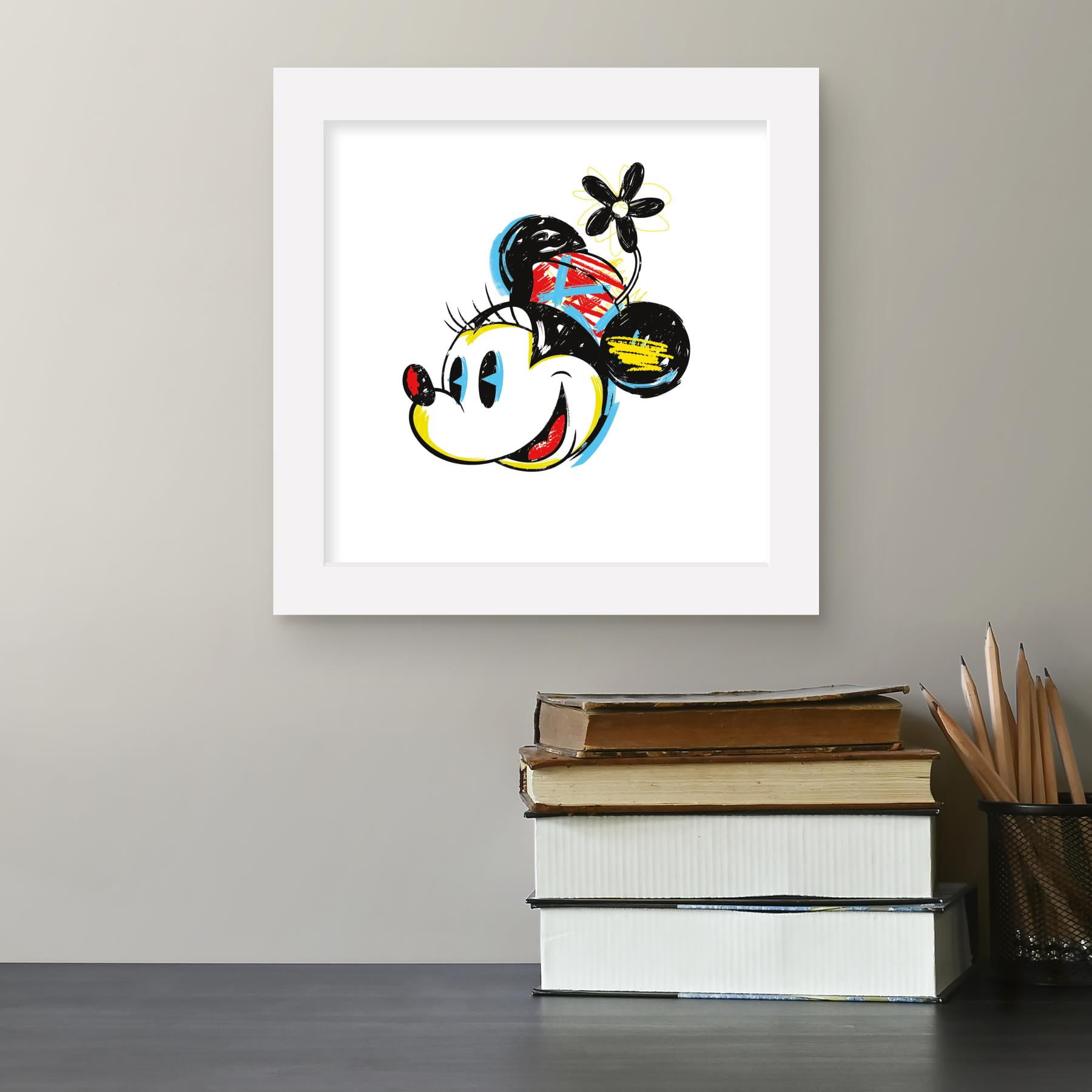 Disney Framed Prints スケッチ 風 ミッキー ミニー Amazon.com: リブ(Lib) Disney Mickey Mouse Art Panel, 11.8 x
